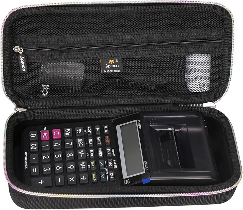 Aproca حافظة سفر صلبة، لآلة حاسبة كاسيو HR-10RC وأسطوانات الورق الحراري - Image 1